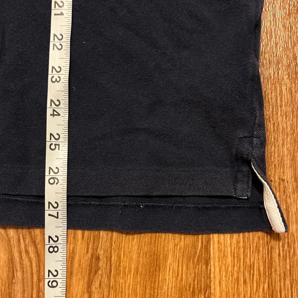Polo Ralph Lauren Polo Shirt Mens L Navy Custom Slim Fit Number 2 Tipped